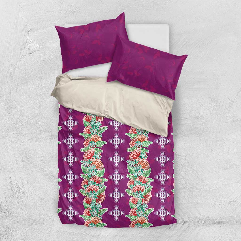 Hawaii Ohia Lehua Bedding Set Tropical Vibes Fuchsia LT05 US Twin 172cm x 218cm Fuchsia - Polynesian Pride