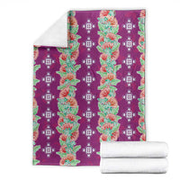 Hawaii Ohia Lehua Blanket Tropical Vibes Fuchsia LT05 - Polynesian Pride