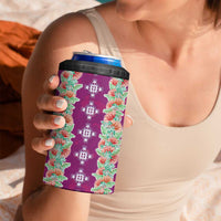 Hawaii Ohia Lehua 4 in 1 Can Cooler Tumbler Tropical Vibes Fuchsia LT05 - Polynesian Pride