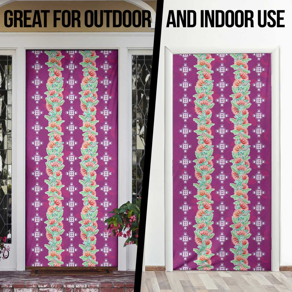 Hawaii Ohia Lehua Door Cover Tropical Vibes Fuchsia LT05 - Polynesian Pride