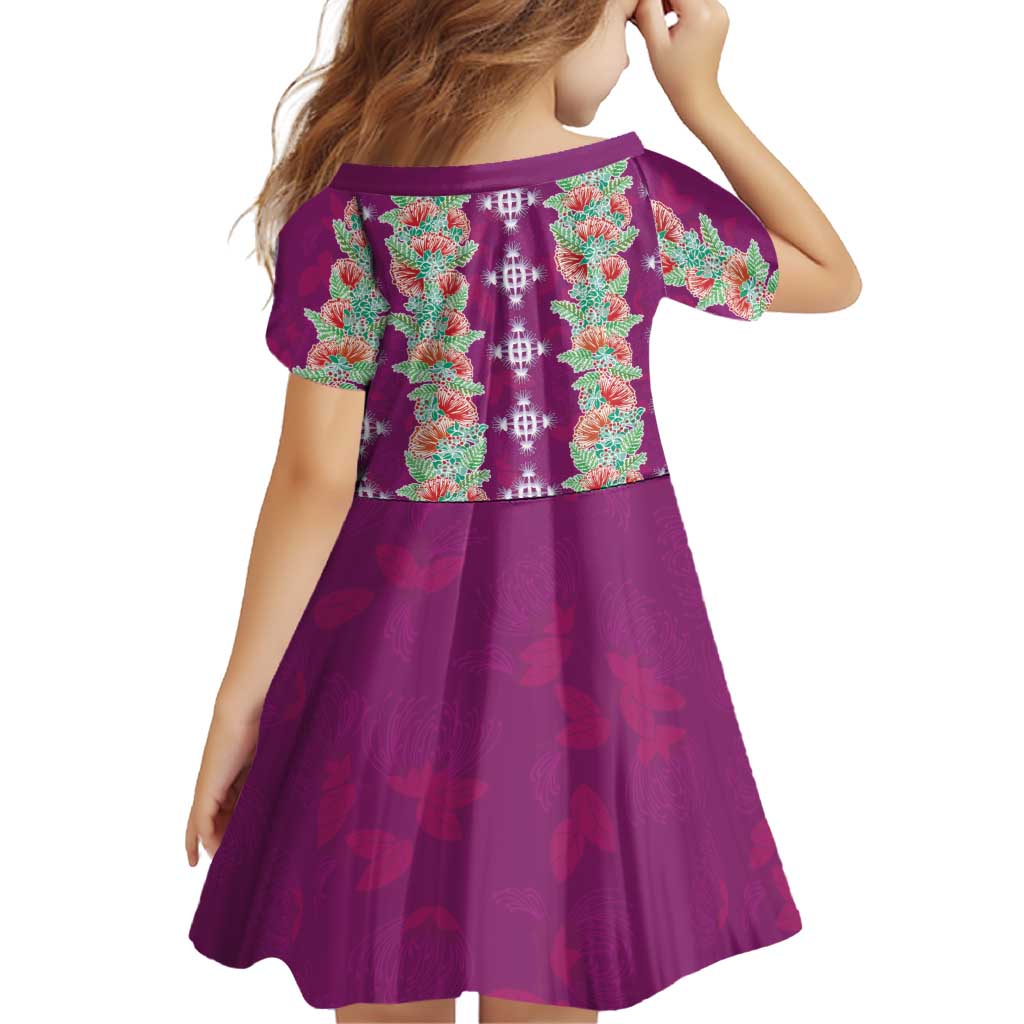 Hawaii Ohia Lehua Family Matching Long Sleeve Bodycon Dress and Hawaiian Shirt Tropical Vibes Fuchsia