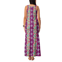 Hawaii Ohia Lehua Family Matching Tank Maxi Dress and Hawaiian Shirt Tropical Vibes Fuchsia
