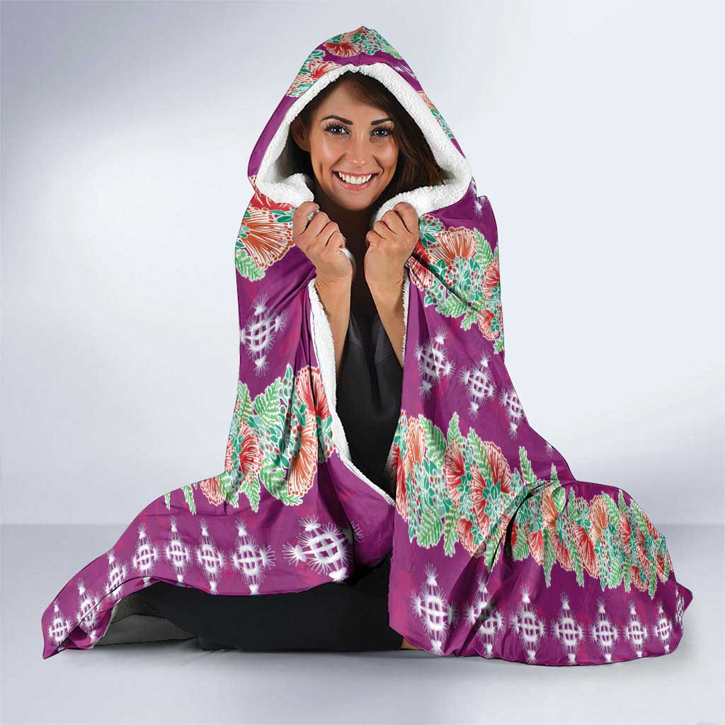Hawaii Ohia Lehua Hooded Blanket Tropical Vibes Fuchsia LT05 - Polynesian Pride