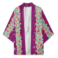 Hawaii Ohia Lehua Kimono Tropical Vibes Fuchsia LT05 Unisex Fuchsia - Polynesian Pride