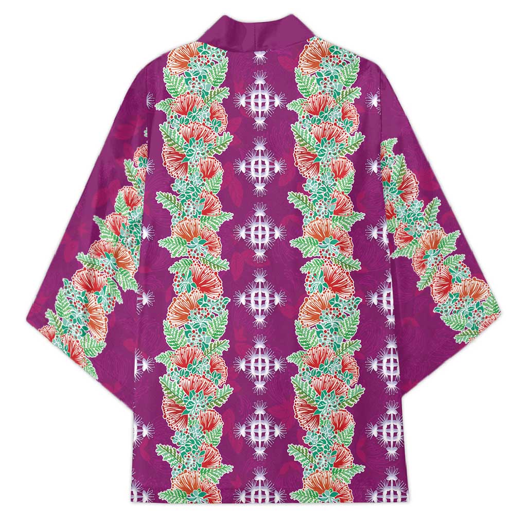 Hawaii Ohia Lehua Kimono Tropical Vibes Fuchsia LT05 - Polynesian Pride