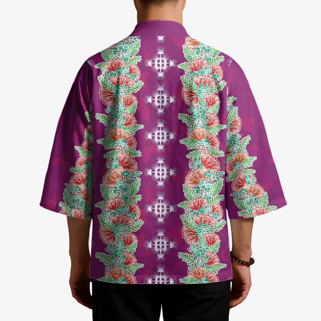 Hawaii Ohia Lehua Kimono Tropical Vibes Fuchsia LT05 - Polynesian Pride