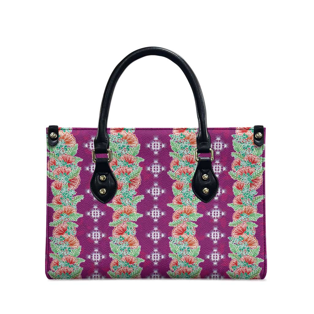 Hawaii Ohia Lehua Leather Bag Tropical Vibes Fuchsia LT05 - Polynesian Pride