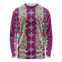 Hawaii Ohia Lehua Long Sleeve Shirt Tropical Vibes Fuchsia LT05 Unisex Fuchsia - Polynesian Pride