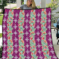 Hawaii Ohia Lehua Quilt Tropical Vibes Fuchsia LT05 Fuchsia - Polynesian Pride