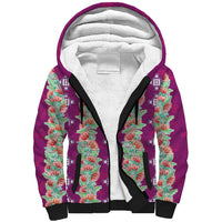 Hawaii Ohia Lehua Sherpa Hoodie Tropical Vibes Fuchsia LT05 Unisex Fuchsia - Polynesian Pride