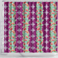 Hawaii Ohia Lehua Shower Curtain Tropical Vibes Fuchsia LT05 - Polynesian Pride