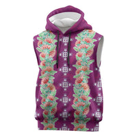 Hawaii Ohia Lehua Sleeveless Hoodie Tropical Vibes Fuchsia LT05 Fuchsia - Polynesian Pride