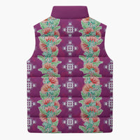Hawaii Ohia Lehua Sleeveless Puffer Jacket Tropical Vibes Fuchsia LT05 - Polynesian Pride
