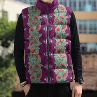 Hawaii Ohia Lehua Sleeveless Puffer Jacket Tropical Vibes Fuchsia LT05 - Polynesian Pride