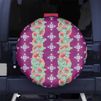 Hawaii Ohia Lehua Spare Tire Cover Tropical Vibes Fuchsia LT05 No hole Fuchsia - Polynesian Pride
