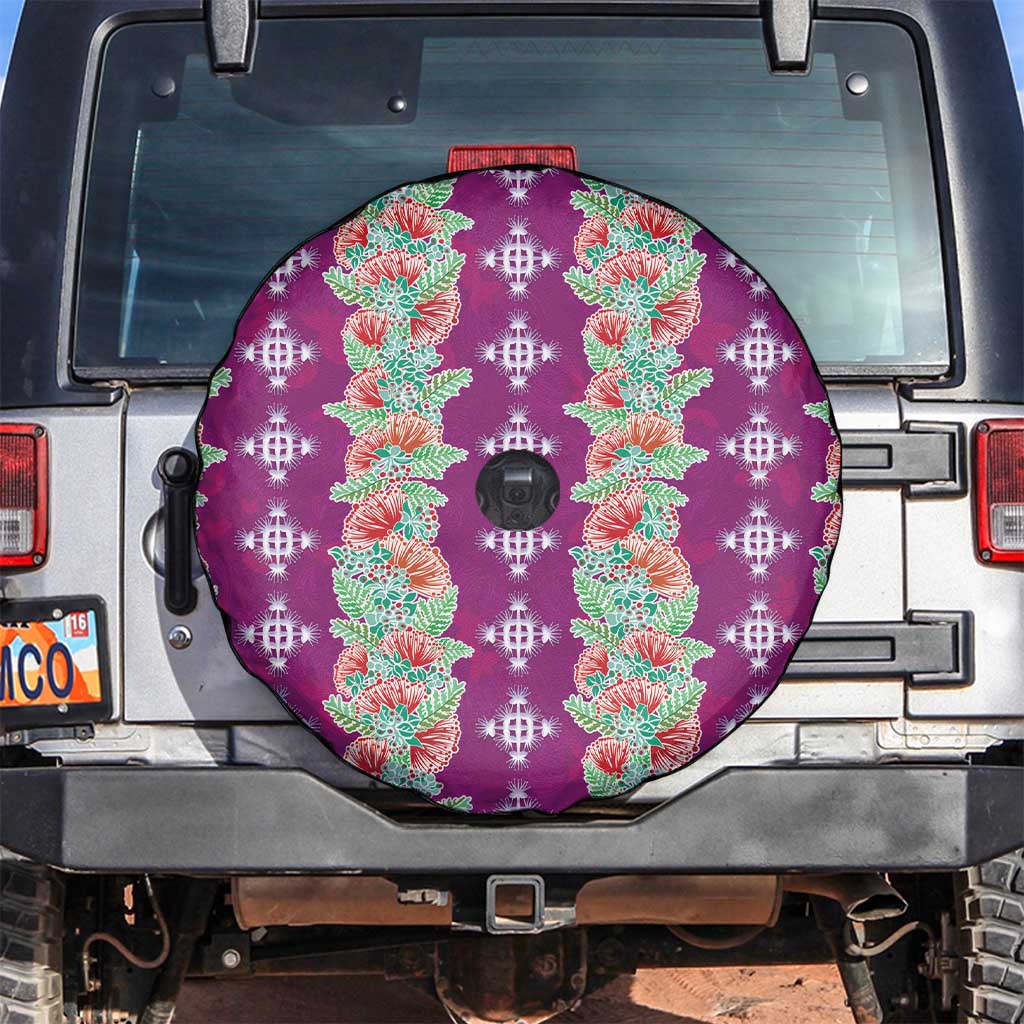 Hawaii Ohia Lehua Spare Tire Cover Tropical Vibes Fuchsia LT05 Fuchsia - Polynesian Pride