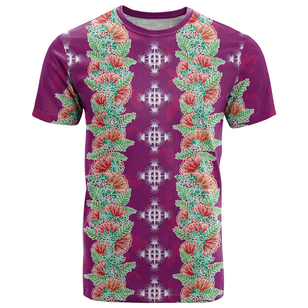 Hawaii Ohia Lehua T Shirt Tropical Vibes Fuchsia LT05 Fuchsia - Polynesian Pride