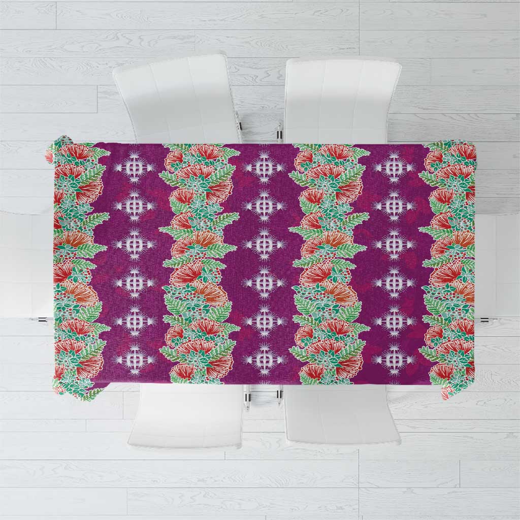 Hawaii Ohia Lehua Tablecloth Tropical Vibes Fuchsia LT05 Fuchsia - Polynesian Pride