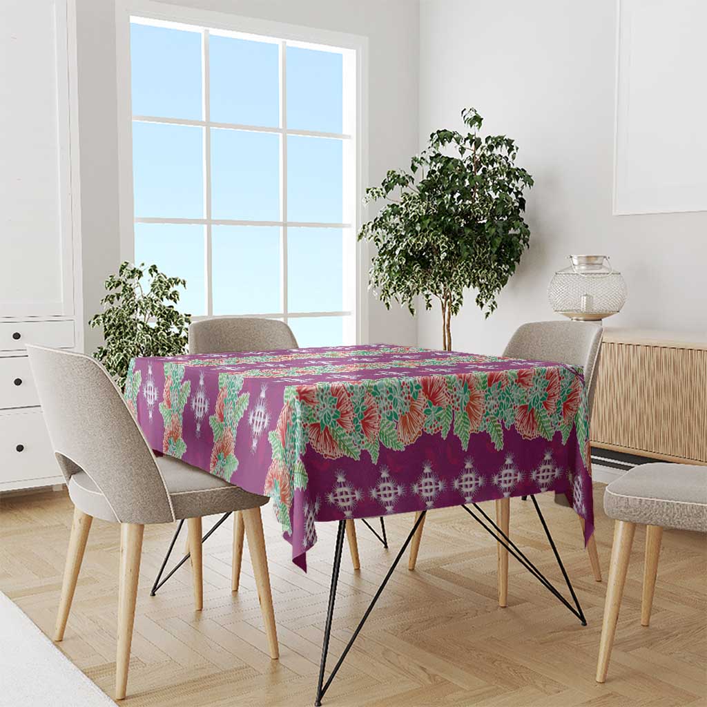 Hawaii Ohia Lehua Tablecloth Tropical Vibes Fuchsia LT05 - Polynesian Pride