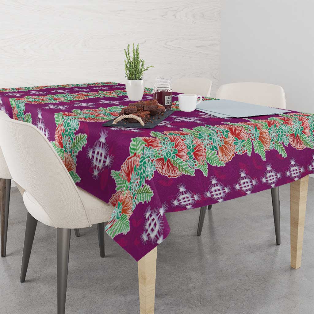 Hawaii Ohia Lehua Tablecloth Tropical Vibes Fuchsia LT05 - Polynesian Pride