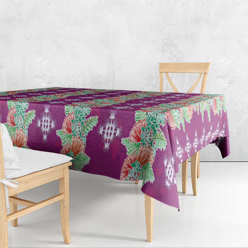 Hawaii Ohia Lehua Tablecloth Tropical Vibes Fuchsia LT05 - Polynesian Pride