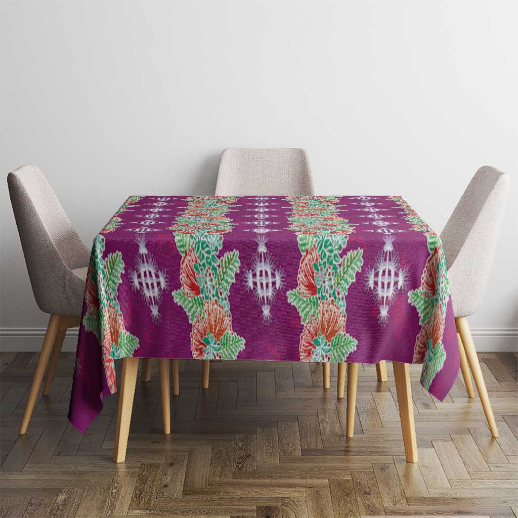 Hawaii Ohia Lehua Tablecloth Tropical Vibes Fuchsia LT05 - Polynesian Pride