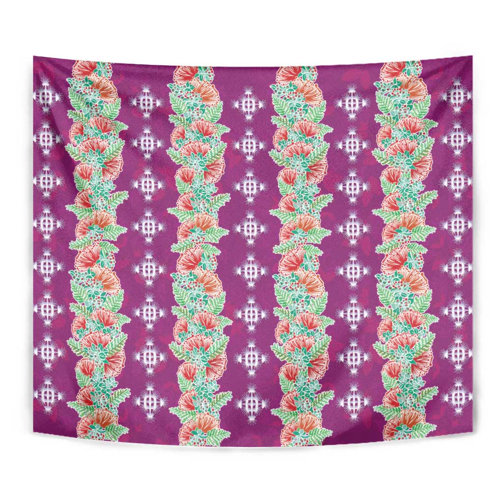 Hawaii Ohia Lehua Tapestry Tropical Vibes Fuchsia LT05 - Polynesian Pride