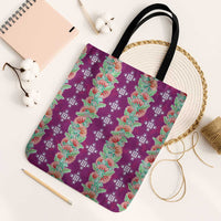 Hawaii Ohia Lehua Tote Bag Tropical Vibes Fuchsia LT05 Black Strap One Size Fuchsia - Polynesian Pride