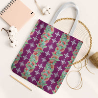 Hawaii Ohia Lehua Tote Bag Tropical Vibes Fuchsia LT05 White Strap One Size Fuchsia - Polynesian Pride