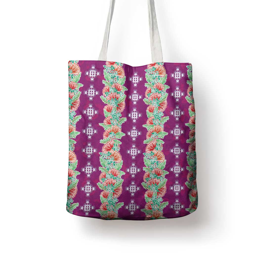 Hawaii Ohia Lehua Tote Bag Tropical Vibes Fuchsia LT05 - Polynesian Pride