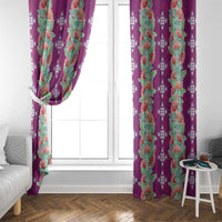 Hawaii Ohia Lehua Window Curtain Tropical Vibes Fuchsia LT05 - Polynesian Pride