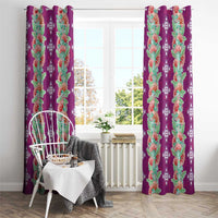 Hawaii Ohia Lehua Window Curtain Tropical Vibes Fuchsia LT05 - Polynesian Pride