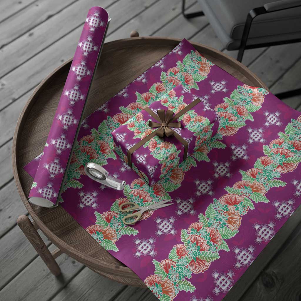 Hawaii Ohia Lehua Wrapping Paper Tropical Vibes Fuchsia LT05 - Polynesian Pride