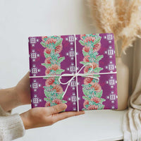 Hawaii Ohia Lehua Wrapping Paper Tropical Vibes Fuchsia LT05 - Polynesian Pride