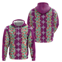Hawaii Ohia Lehua Zip Hoodie Tropical Vibes Fuchsia LT05 - Polynesian Pride