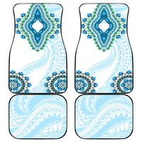 Africa Dashiki Car Mats With Polynesian Pattern Blue Version