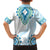 Africa Dashiki Family Matching Long Sleeve Bodycon Dress and Hawaiian Shirt With Polynesian Pattern Blue Version LT05 - Polynesian Pride