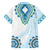 Africa Dashiki Family Matching Off Shoulder Short Dress and Hawaiian Shirt With Polynesian Pattern Blue Version LT05 - Polynesian Pride