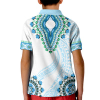 Africa Dashiki Kid Polo Shirt With Polynesian Pattern Blue Version LT05 - Polynesian Pride