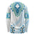 Africa Dashiki Long Sleeve Shirt With Polynesian Pattern Blue Version LT05 - Polynesian Pride