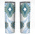 Africa Dashiki Skinny Tumbler With Polynesian Pattern Blue Version