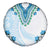 Africa Dashiki Spare Tire Cover With Polynesian Pattern Blue Version