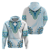Africa Dashiki Zip Hoodie With Polynesian Pattern Blue Version LT05 - Polynesian Pride