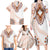 Africa Dashiki Family Matching Long Sleeve Bodycon Dress and Hawaiian Shirt With Polynesian Pattern Beige Version LT05 - Polynesian Pride