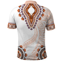 Africa Dashiki Polo Shirt With Polynesian Pattern Beige Version LT05 - Polynesian Pride