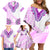 Africa Dashiki Family Matching Off Shoulder Short Dress and Hawaiian Shirt With Polynesian Pattern Pink Version LT05 - Polynesian Pride