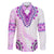 Africa Dashiki Family Matching Puletasi and Hawaiian Shirt With Polynesian Pattern Pink Version LT05 Dad's Shirt - Long Sleeve Pink - Polynesian Pride