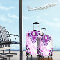 Africa Dashiki Luggage Cover With Polynesian Pattern Pink Version
