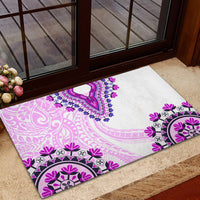 Africa Dashiki Rubber Doormat With Polynesian Pattern Pink Version