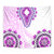 Africa Dashiki Tapestry With Polynesian Pattern Pink Version